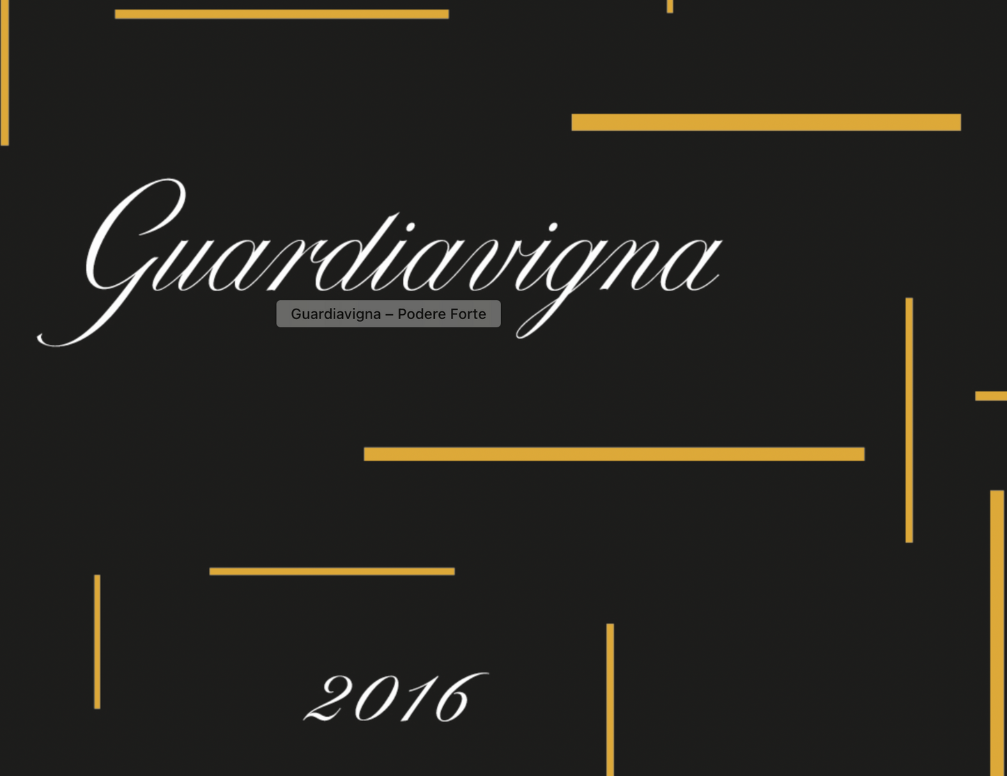 Guardiavigna 2016 IGT Toscana Biologico Biodinamico Podere Forte