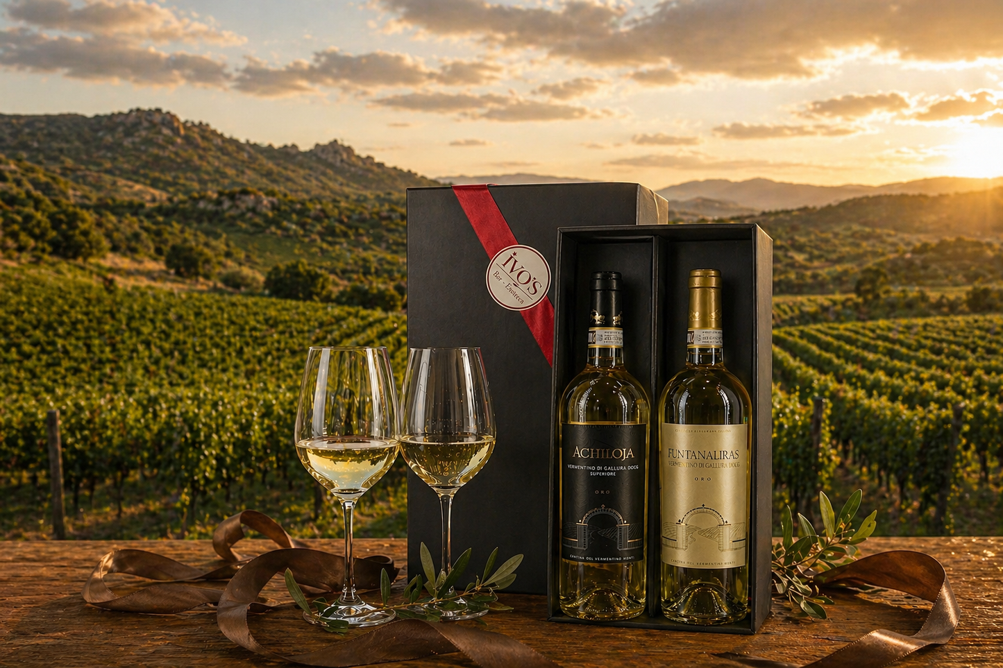 Gift Box Vermentino di Gallura Funtanaliras e Aghiloja  Cantina Monti