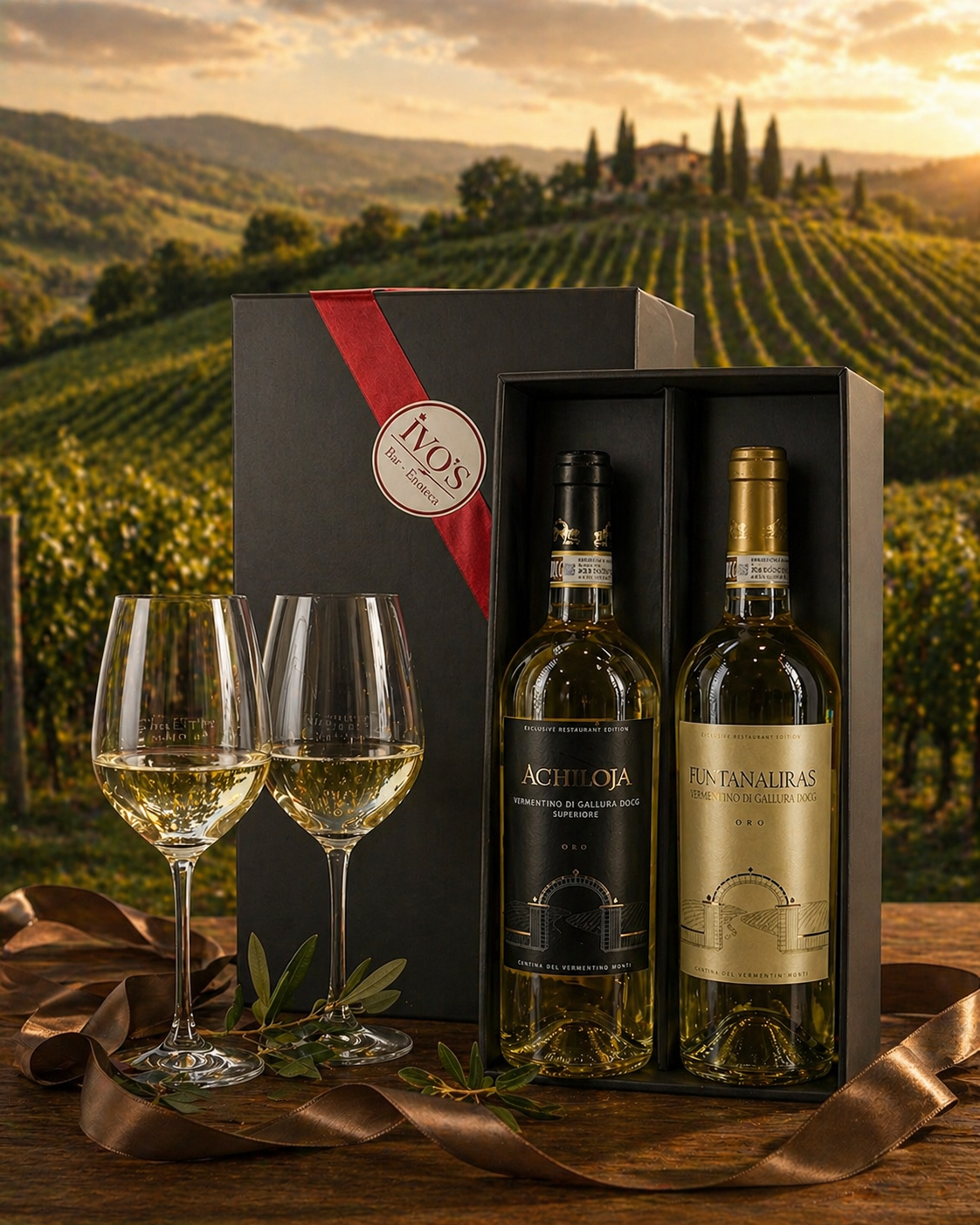 Gift Box Vermentino di Gallura Funtanaliras e Aghiloja  Cantina Monti