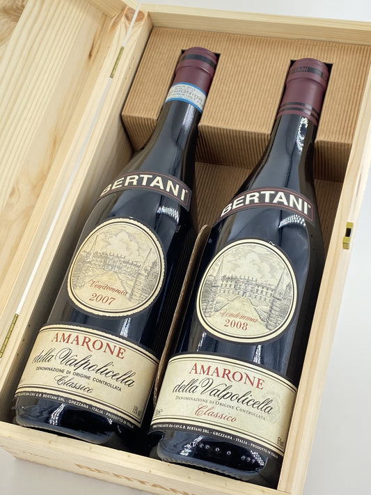 Amarone della Valpolicella Classico Verticale 2007 e 2008 Bertani